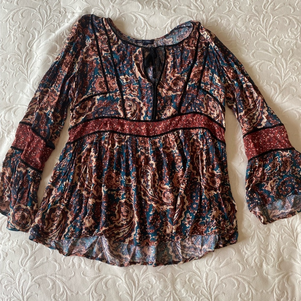 Boho American Eagle Top